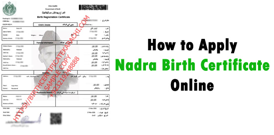 How to Apply Nadra Birth Certificate Online